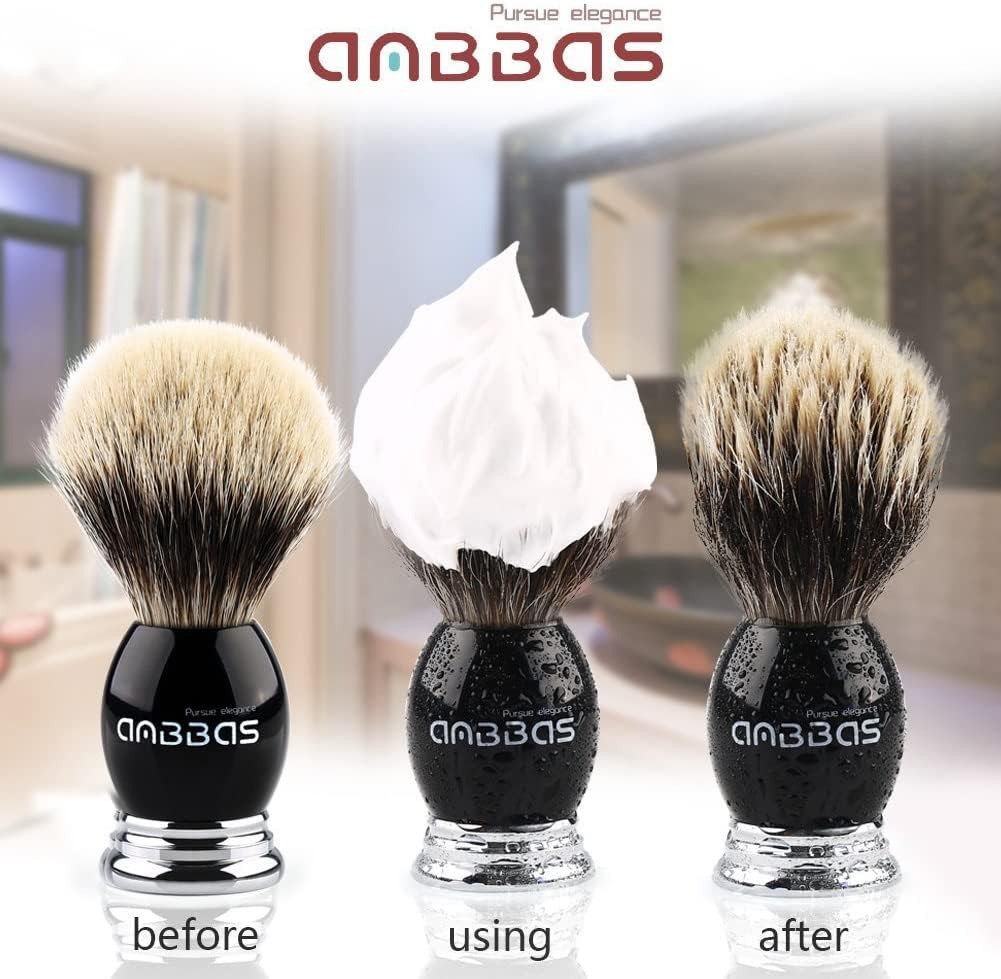 Amazon.co.jp: 【ANBBAS】シルバーチップ アナグマ毛 シェービング